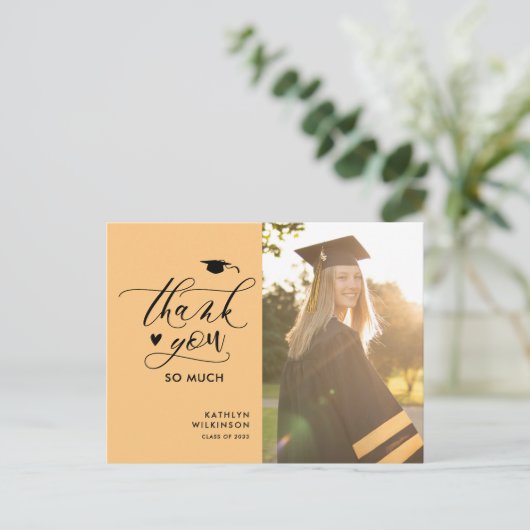 Moder Black Script Minimalistischer Abschluss Viel Postkarte (Stehend Vorderseite)