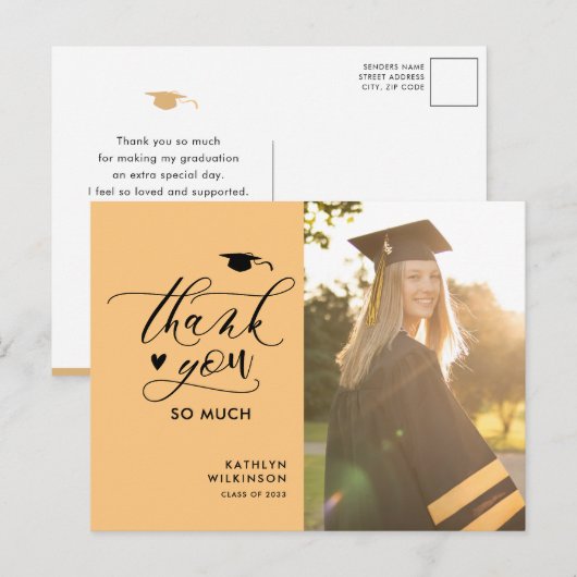 Moder Black Script Minimalistischer Abschluss Viel Postkarte (Vorne/Hinten)