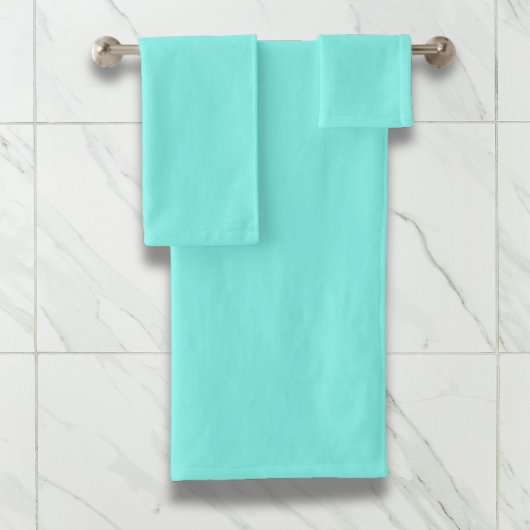 Moder chic minimalalist monogram Turquoise aqua bl Badhandtuch Set