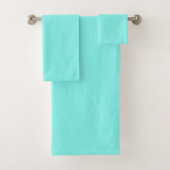Moder chic minimalalist monogram Turquoise aqua bl Badhandtuch Set (Insitu)