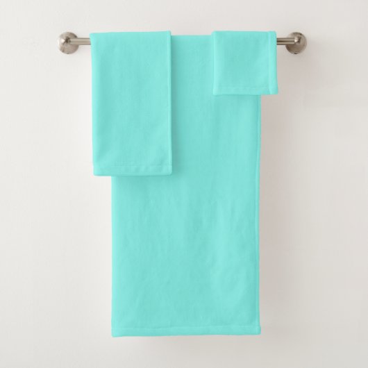 Moder chic minimalalist monogram Turquoise aqua bl Badhandtuch Set (Insitu)