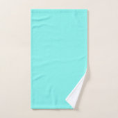 Moder chic minimalalist monogram Turquoise aqua bl Badhandtuch Set (Handtuch)