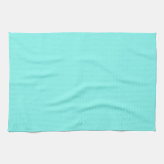 Moder chic minimalalist monogram Turquoise aqua bl Geschirrtuch (Horizontal)