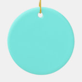 Moder chic minimalalist monogram Turquoise aqua bl Keramik Ornament (Hinten)