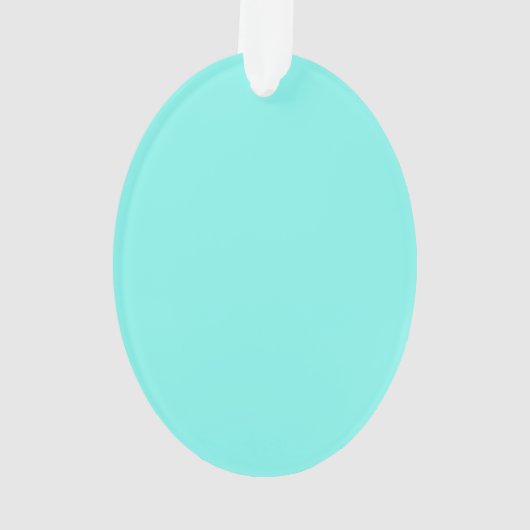 Moder chic minimalalist monogram Turquoise aqua bl Ornament (Rückseite)