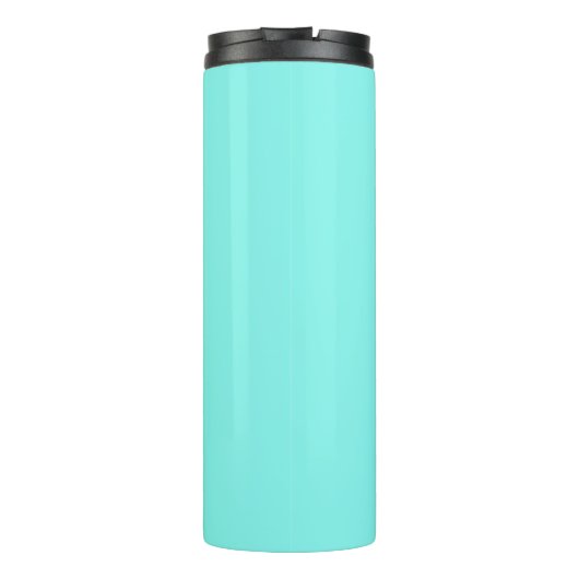 Moder chic minimalalist monogram Turquoise aqua bl Thermosbecher (Rückseite)