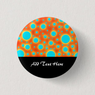 Moder Design Türkis Punkte auf Hellorange Button