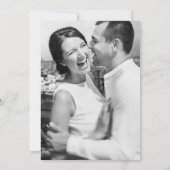 Moder Gezeichnet florale Foto Hochzeit Einladung (Rückseite)