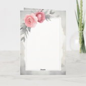 Moder Piink Rose Minimalistisch Deepest Beileid Karte (Rückseite)