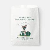 Moder Sport Golfer 50th Birthday Thank You Geschenktütchen (Vorderseite)