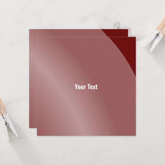 Moderater Bordeaux moderner schattierter QR-Code Karte (Vorderseite/Rückseite Beispiel)