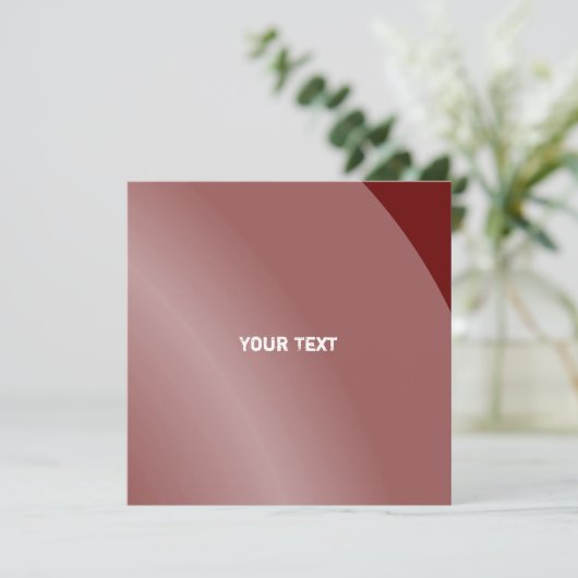 Moderater Bordeaux moderner schattierter QR-Code Karte (Stehend Vorderseite)