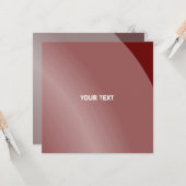 Moderater Bordeaux moderner schattierter QR-Code Karte (Vorderseite/Rückseite Beispiel)