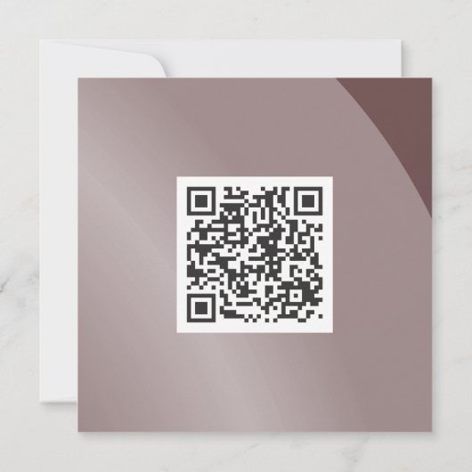 Moderater Bordeaux moderner schattierter QR-Code Karte (Rückseite)