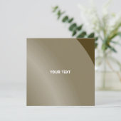 Moderater brauner monochromer moderner schattierte karte (Stehend Vorderseite)