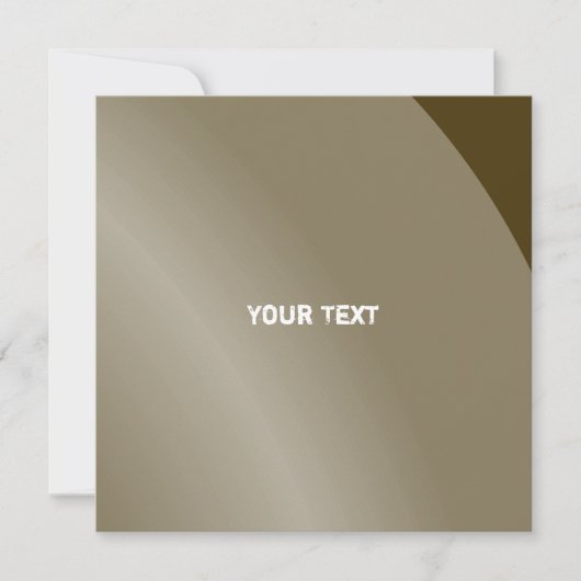 Moderater brauner monochromer moderner schattierte karte (Vorderseite)