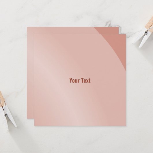 Moderater Lachs Moderner schattiger QR-Code Karte (Vorderseite/Rückseite Beispiel)