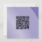 Moderater Lilac-moderner schattierter Qr-Code Karte (Rückseite)