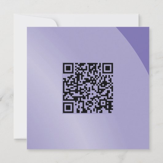 Moderater Lilac-moderner schattierter Qr-Code Karte (Rückseite)