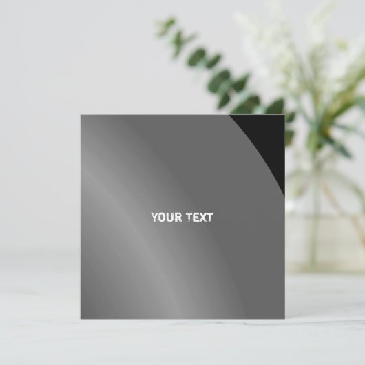 Moderater schwarzer moderner schattierter QR-Code Karte (Stehend Vorderseite)