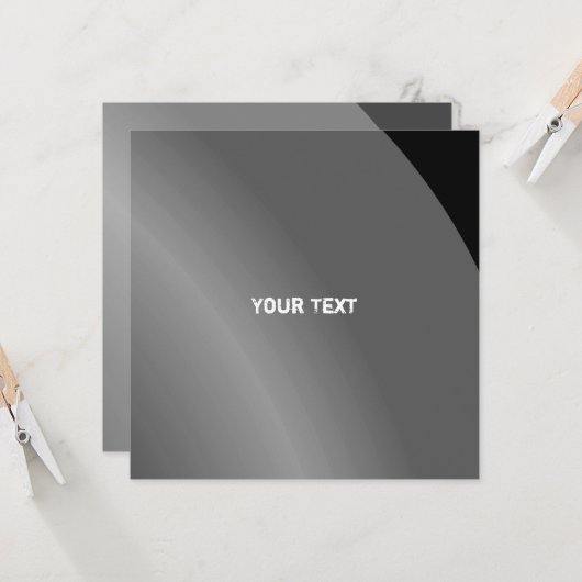 Moderater schwarzer moderner schattierter QR-Code Karte (Vorderseite/Rückseite Beispiel)