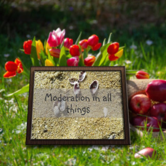 Moderation in allem Weisheit Sprichwort Poster