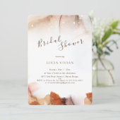 Moderb Orange Ink Minimalistisches Brautparty Einladung (Stehend Vorderseite)