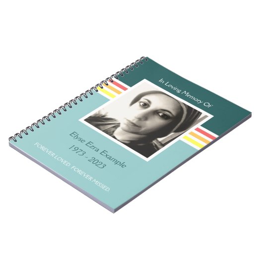 Moderinnerungsgastbuch Notizblock (Linke Seite)