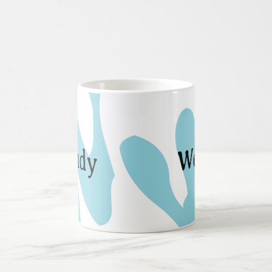 Moderm minimalist Monogram Personalized Mug TeaCup Kaffeetasse (Mittel)