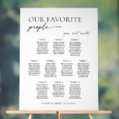 Modern 10 Tables Welcome Seating Chart Acrylschild (Neutral)