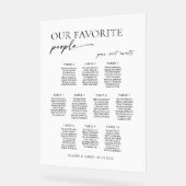 Modern 10 Tables Welcome Seating Chart Acrylschild (Winkel)