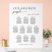 Modern 10 Tables Welcome Seating Chart Acrylschild (Hochzeit)