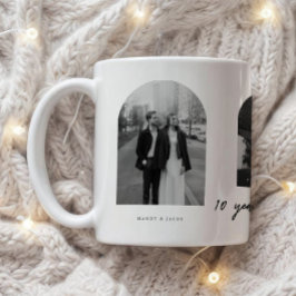 Modern 10-Year Anniversary Wedding Couple Photos Kaffeetasse