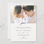 Modern 10th Wedding Anniversary with Photo  Einladung (Vorderseite)