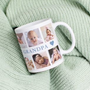 Modern 12 Foto Collage Blue World ist die beste Op Kaffeetasse