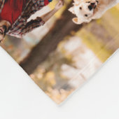 Modern 12 Foto Collage Script Name Monogram Fleecedecke (Ecke)