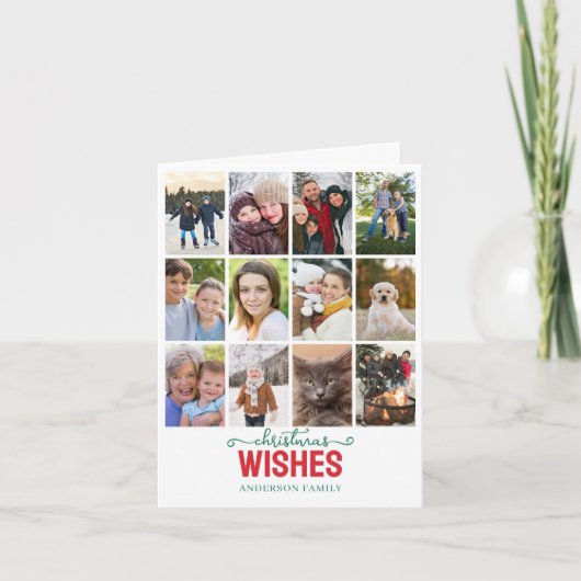 Modern 12 Foto Collage Weihnachten (Vorderseite)