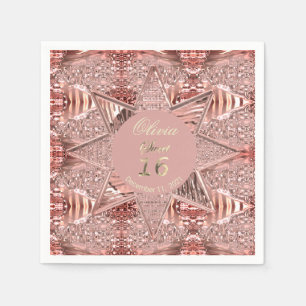 Modern 16 . Geburtstag 16. Geburtstag Rose Gold St Serviette