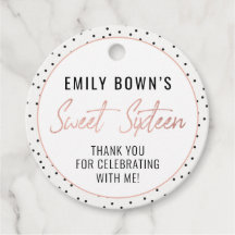 Modern 16 . Geburtstag Birthday Party Gefallen Tag