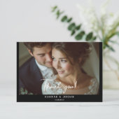 Modern, 1 Foto, Handschrift, Hochzeit" Danke " (Stehend Vorderseite)