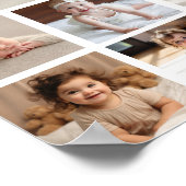 Modern 1. Geburtstag Foto Milestone Poster (Ecke)