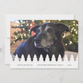 Modern 1-Photo Collage Customizable Christmas Card Feiertagskarte (Vorderseite)