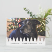 Modern 1-Photo Collage Customizable Christmas Card Feiertagskarte (Stehend Vorderseite)