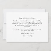 Modern 1-Photo Collage Customizable Christmas Card Feiertagskarte (Rückseite)