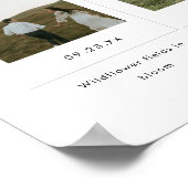 Modern 1st Anniversary 12 Photo Custom Couple Poster (Ecke)