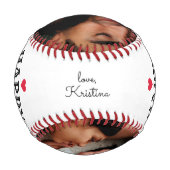Modern 1st Vathage Typografy Baby Foto White Baseball (Rückseite)