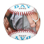 Modern 1st Vathage Typografy Baby Foto White Baseball (Vorderseite)