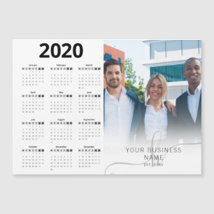 Modern 2020 Kalender Foto Corporate Typografie Magnetkarte