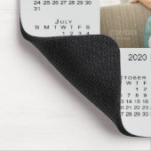 Modern 2020 Kalender Ihr Foto und Name auf Grau Mousepad (Ecke)