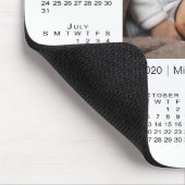 Modern 2020 Kalender Ihr Foto und Name auf Weiß Mousepad (Ecke)